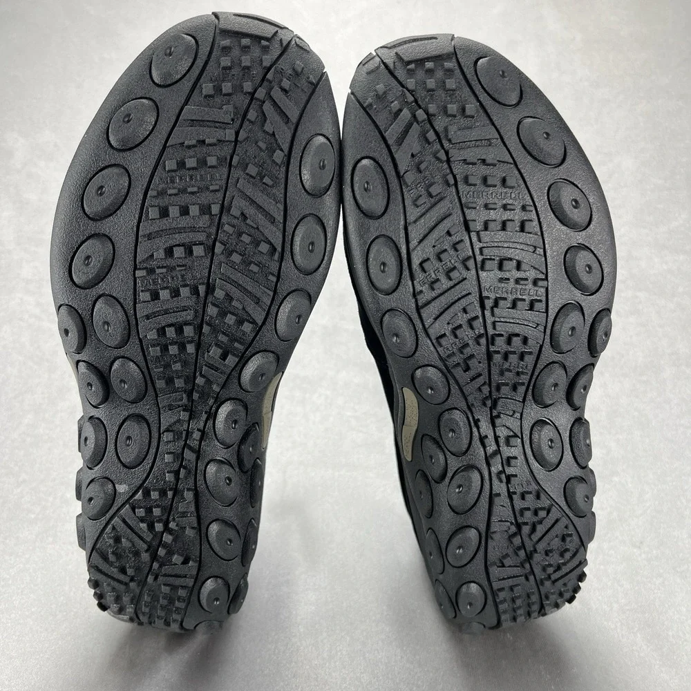 Merrell‎ Jungle Moc Shoes Mens 10.5 W Black Suede Slip On Comfort Casual J63815W